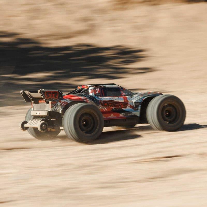 ARRMA 1/10 VORTEKS 223S BLX Brushless 4X4 Stadium Truck RTR with DSC, Red - 5