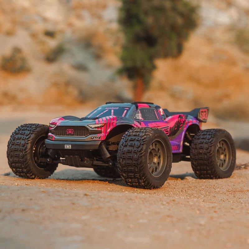 ARRMA 1/10 VORTEKS 223S BLX Brushless 4X4 Stadium Truck RTR with DSC, Purple - 7