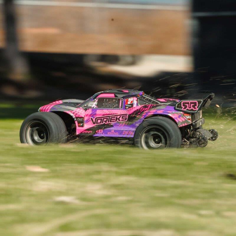 ARRMA 1/10 VORTEKS 223S BLX Brushless 4X4 Stadium Truck RTR with DSC, Purple - 9