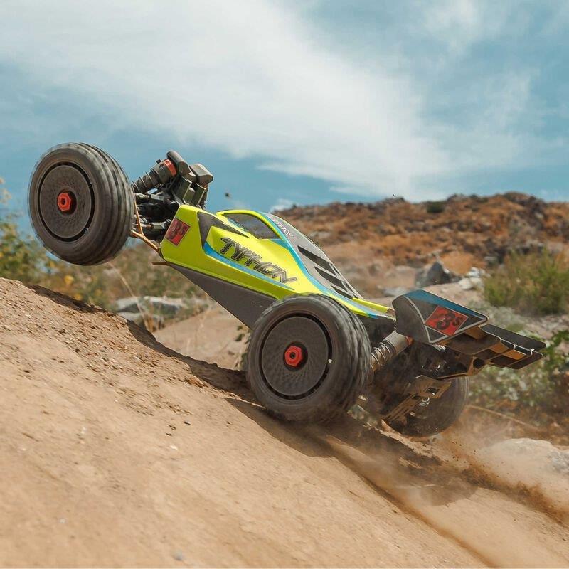 ARRMA 1/8 TYPHON 223S BLX Brushless 4X4 Buggy RTR with DSC, Yellow - 4