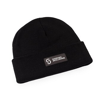 Stickad mössa - Svart