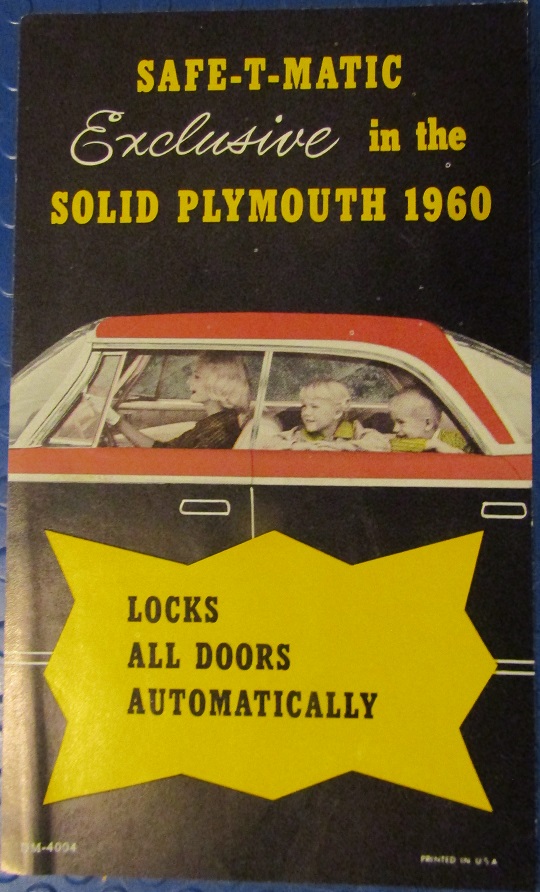 1960 Plymouth Safe-T-Matic broschyr