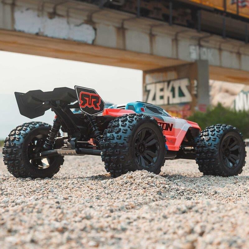 ARRMA 1/8 KRATON 6S V6 4X4 BLX Brushless Speed Monster Truck RTR, Blue/Orange - 4