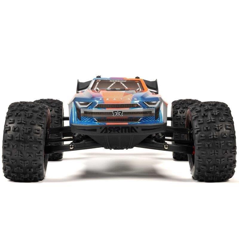 ARRMA 1/8 KRATON 6S V6 4X4 BLX Brushless Speed Monster Truck RTR, Blue/Orange - 15