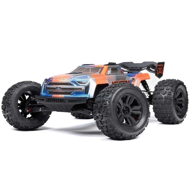 ARRMA 1/8 KRATON 6S V6 4X4 BLX Brushless Speed Monster Truck RTR, Blue/Orange - 2