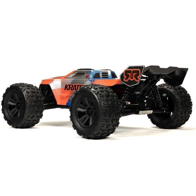 ARRMA 1/8 KRATON 6S V6 4X4 BLX Brushless Speed Monster Truck RTR, Blue/Orange - 13
