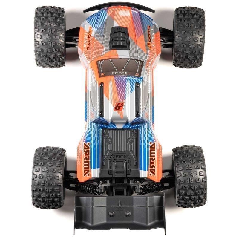 ARRMA 1/8 KRATON 6S V6 4X4 BLX Brushless Speed Monster Truck RTR, Blue/Orange - 17