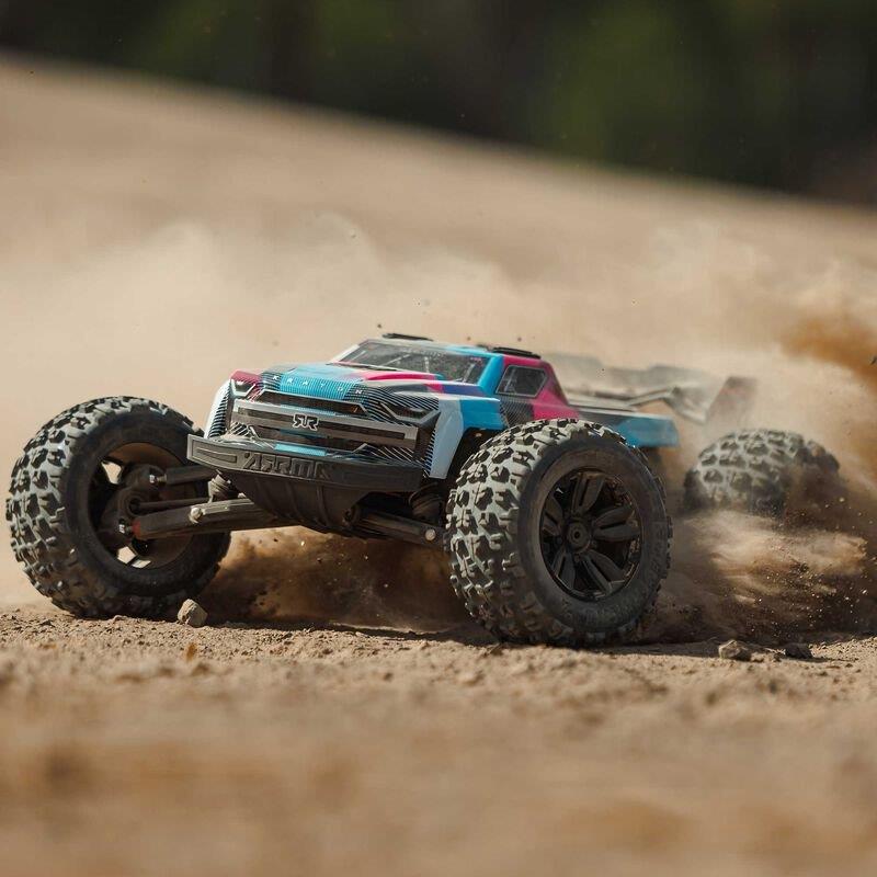 ARRMA 1/8 KRATON 6S V6 4X4 BLX Brushless Speed Monster Truck RTR, Blue/Pink - 8