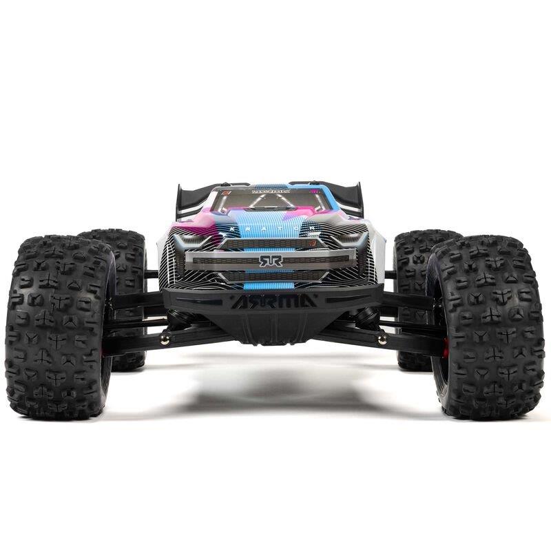 ARRMA 1/8 KRATON 6S V6 4X4 BLX Brushless Speed Monster Truck RTR, Blue/Pink - 17