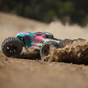ARRMA 1/8 KRATON 6S V6 4X4 BLX Brushless Speed Monster Truck RTR, Blue/Pink