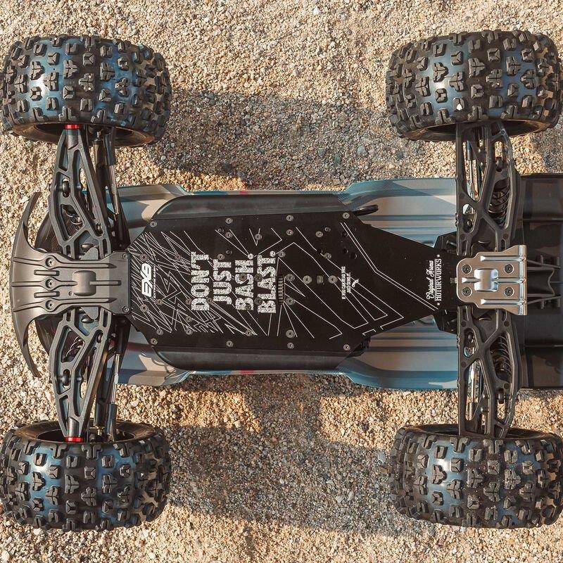 ARRMA 1/8 KRATON 6S V6 4X4 BLX Brushless Speed Monster Truck RTR, Blue/Pink - 12