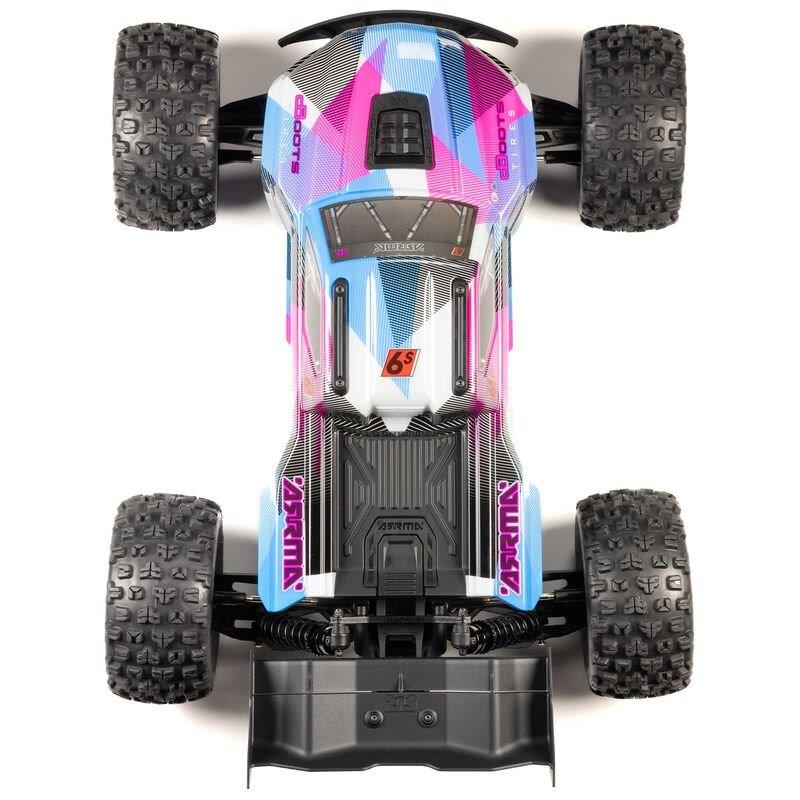 ARRMA 1/8 KRATON 6S V6 4X4 BLX Brushless Speed Monster Truck RTR, Blue/Pink - 20