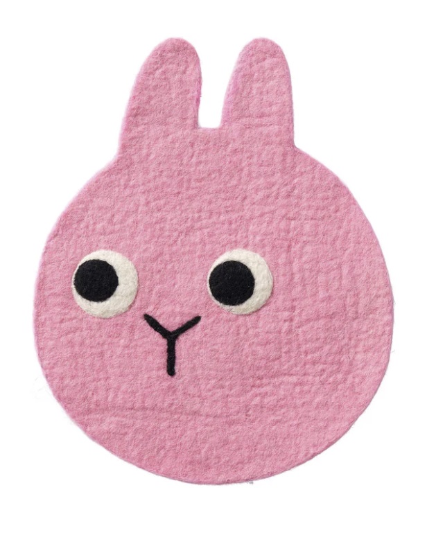 Filtat sittunderlägg "Rabbit" rosa - Klippans Yllefabrik