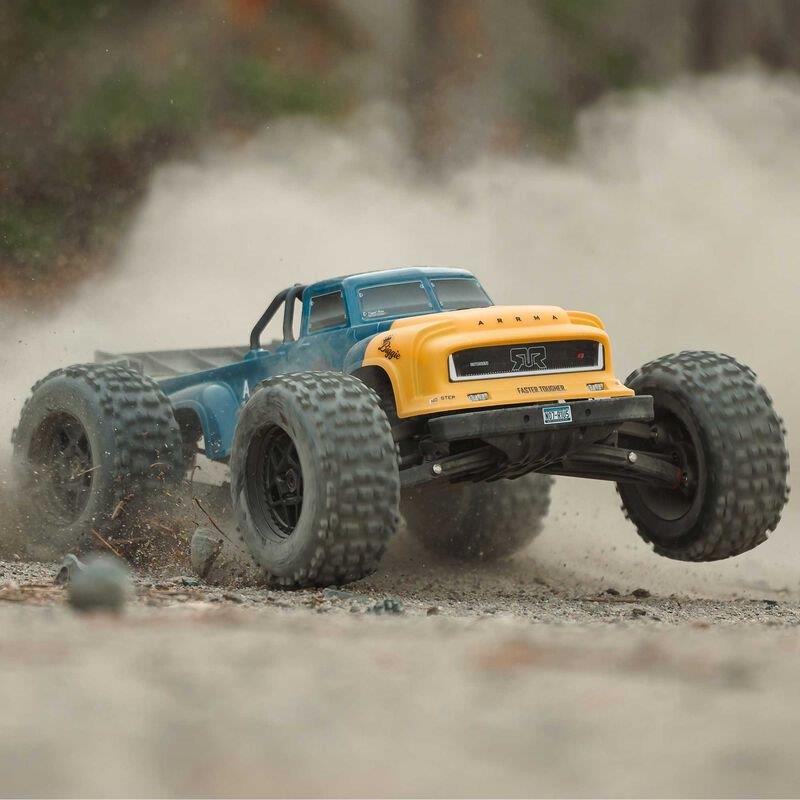 ARRMA 1/8 NOTORIOUS 6S V6 4X4 BLX Brushless Stunt Truck RTR, Blue