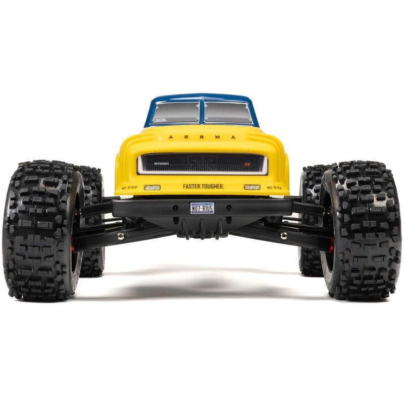 ARRMA 1/8 NOTORIOUS 6S V6 4X4 BLX Brushless Stunt Truck RTR, Blue - 12
