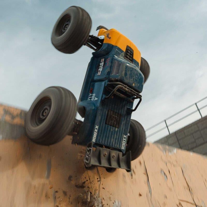 ARRMA 1/8 NOTORIOUS 6S V6 4X4 BLX Brushless Stunt Truck RTR, Blue - 5