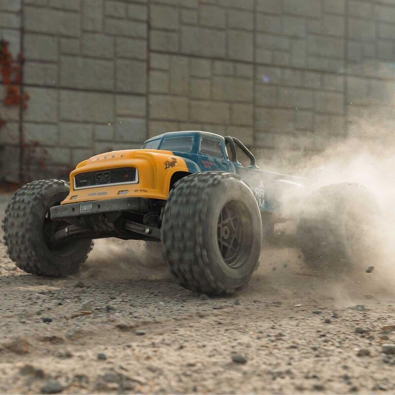ARRMA 1/8 NOTORIOUS 6S V6 4X4 BLX Brushless Stunt Truck RTR, Blue - 7