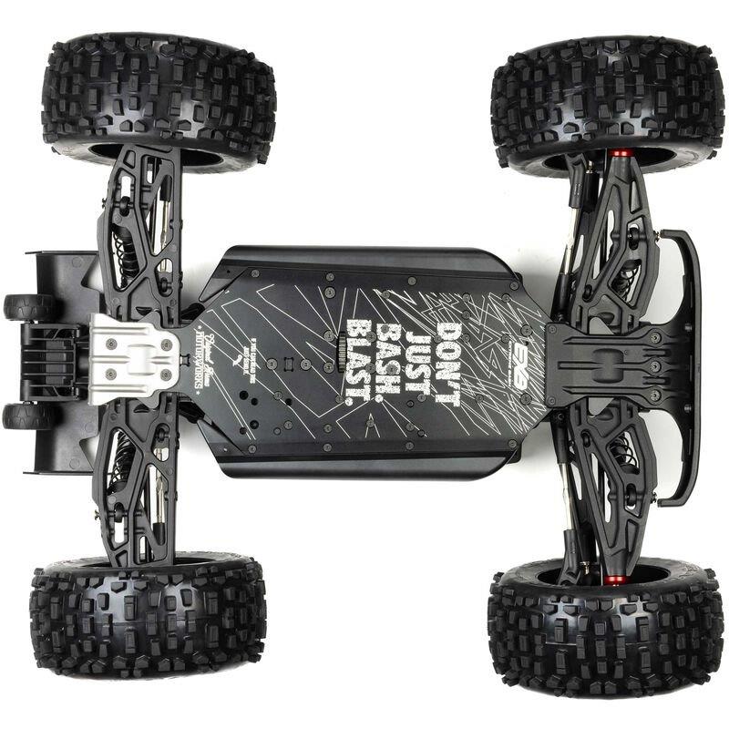 ARRMA 1/8 NOTORIOUS 6S V6 4X4 BLX Brushless Stunt Truck RTR, Blue - 17