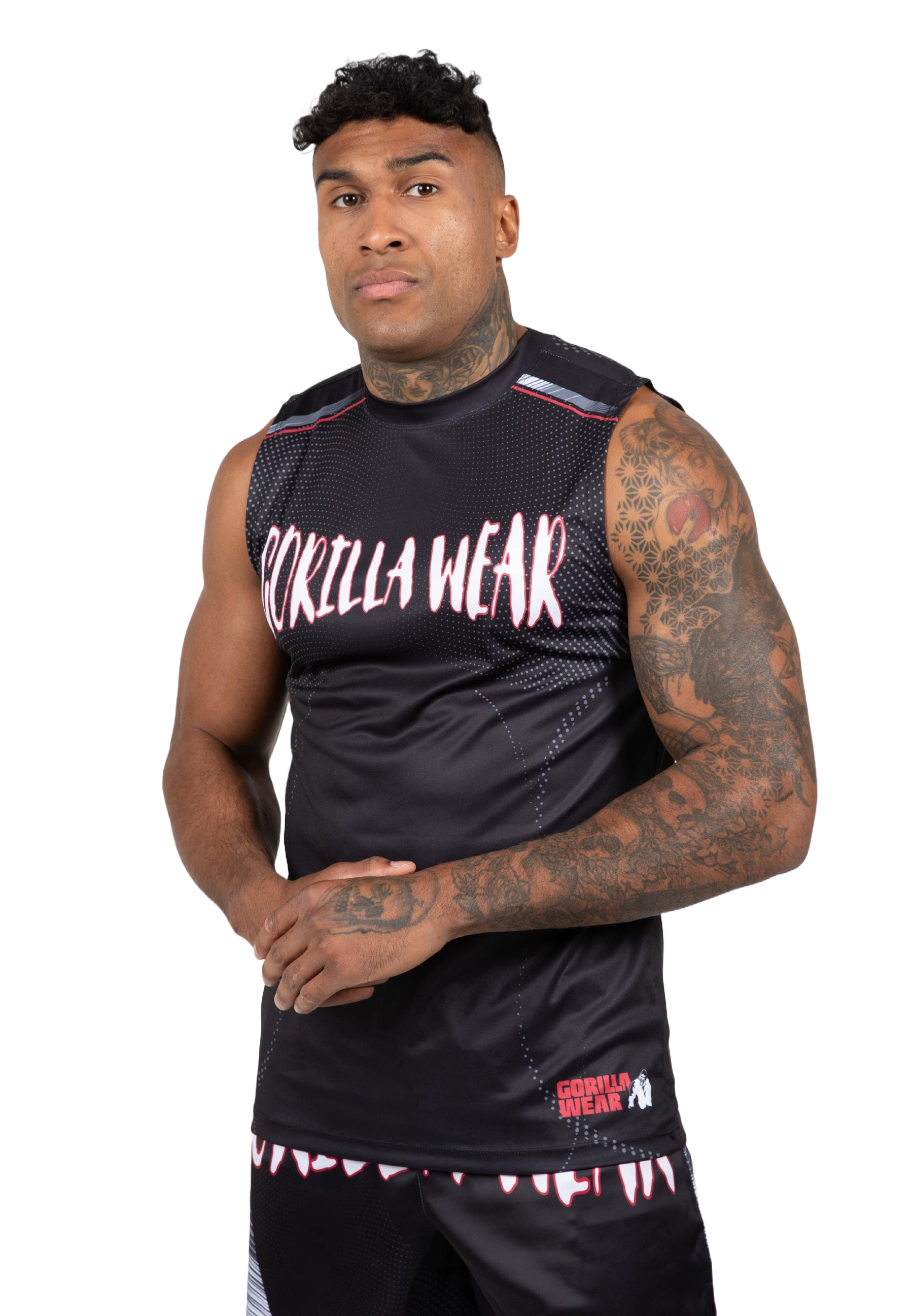 Clayton Tank Top, black/red