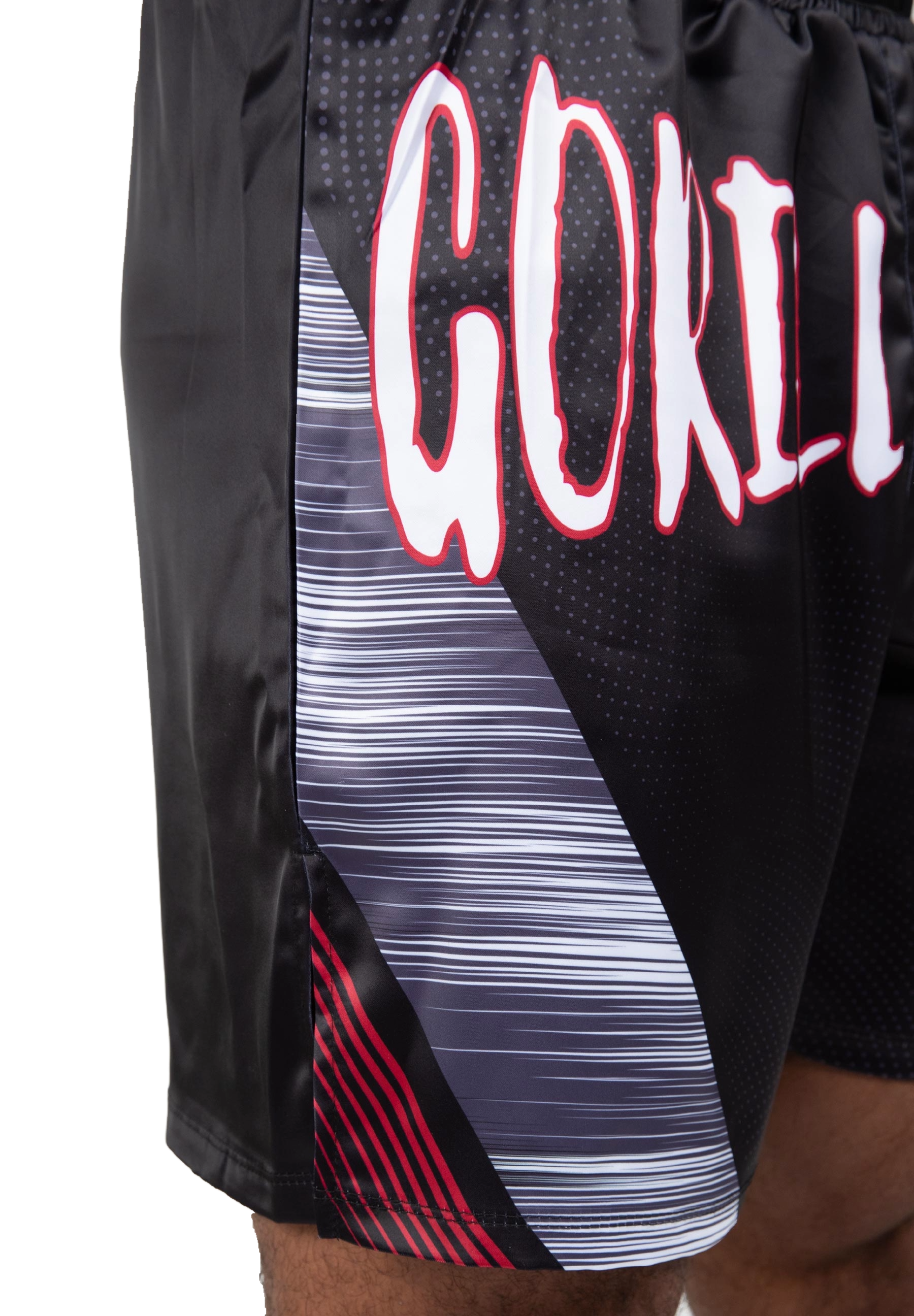 Clayton Boxing Shorts, black/red - 7