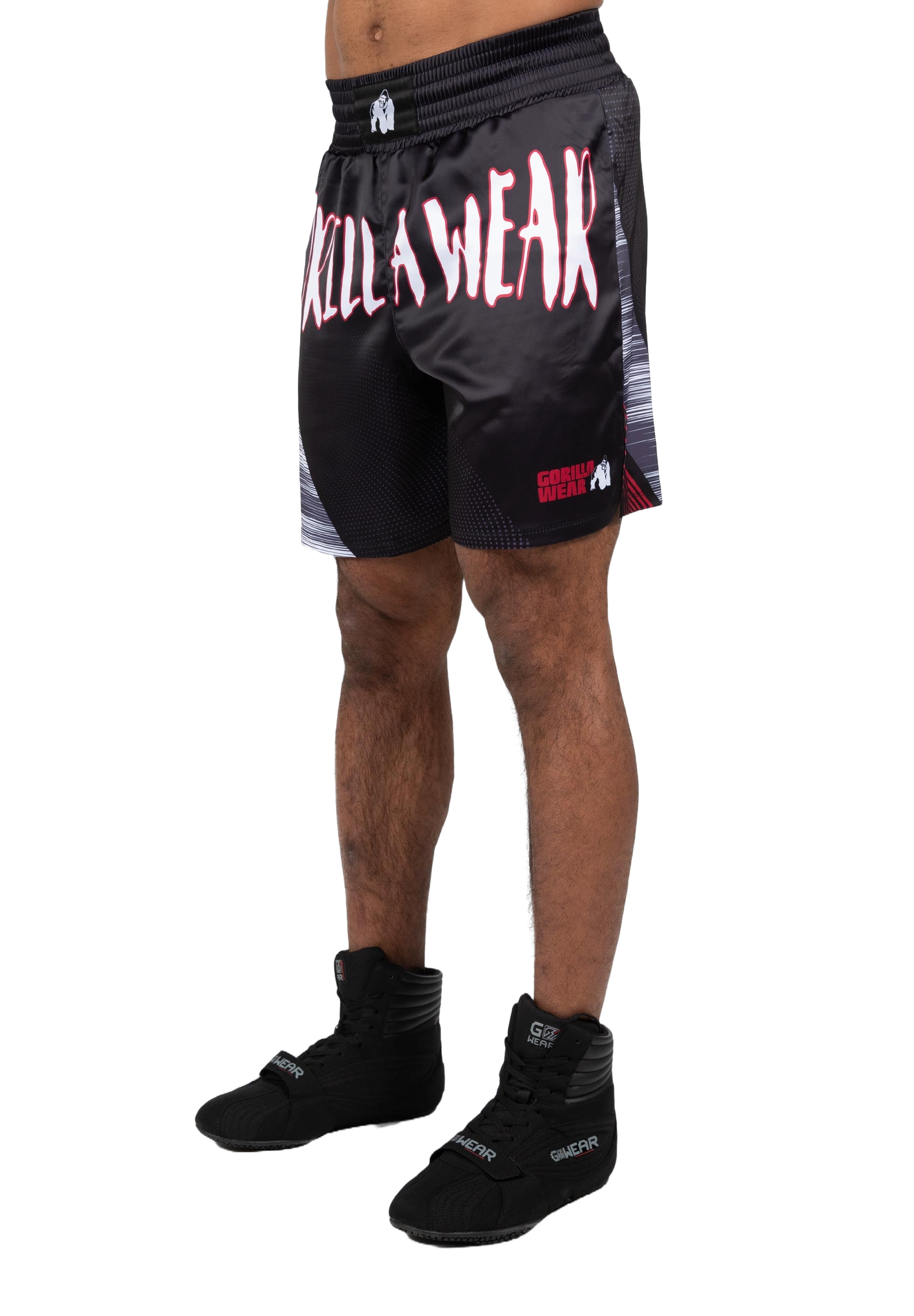 Clayton Boxing Shorts, black/red
