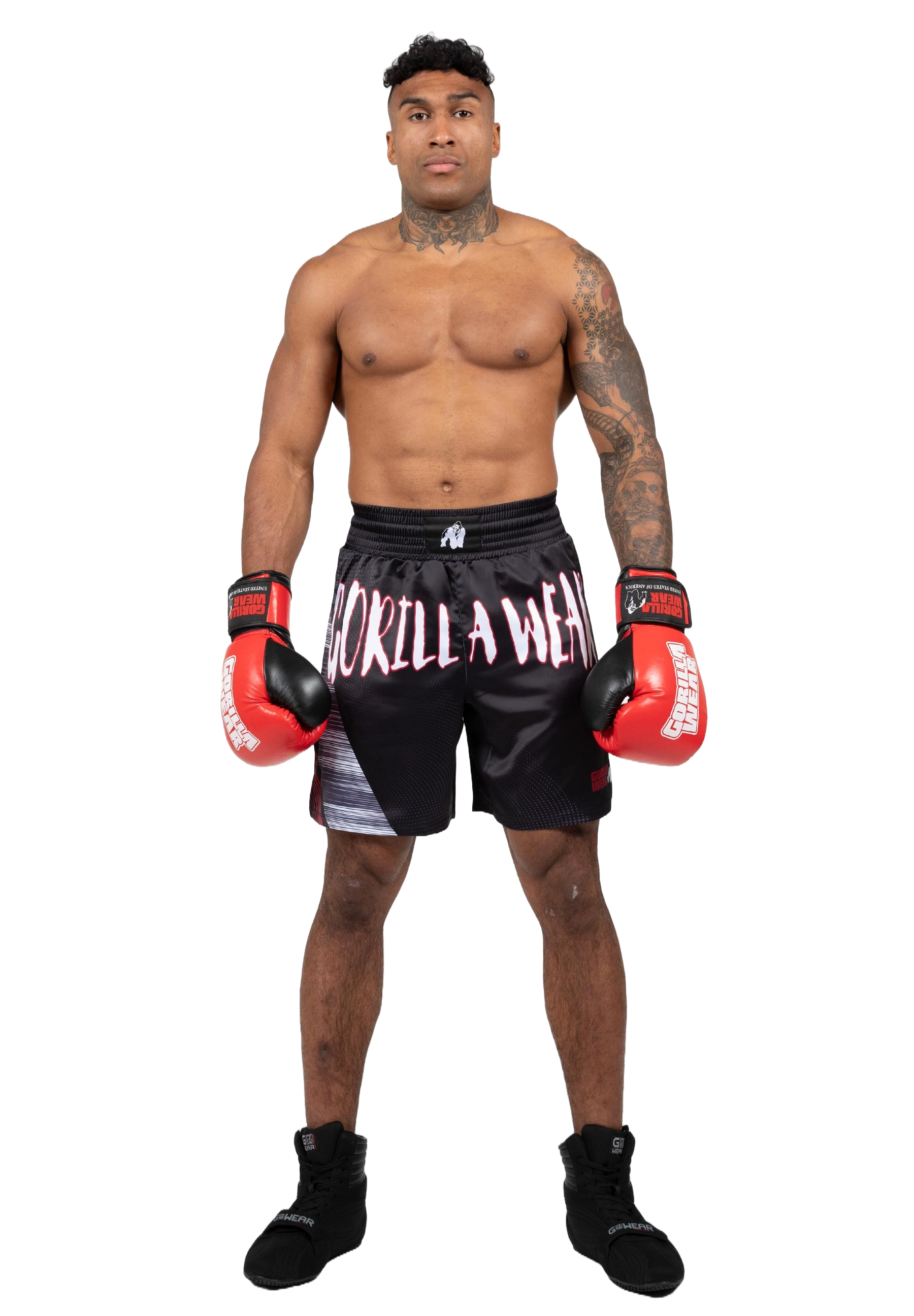 Clayton Boxing Shorts, black/red - 4