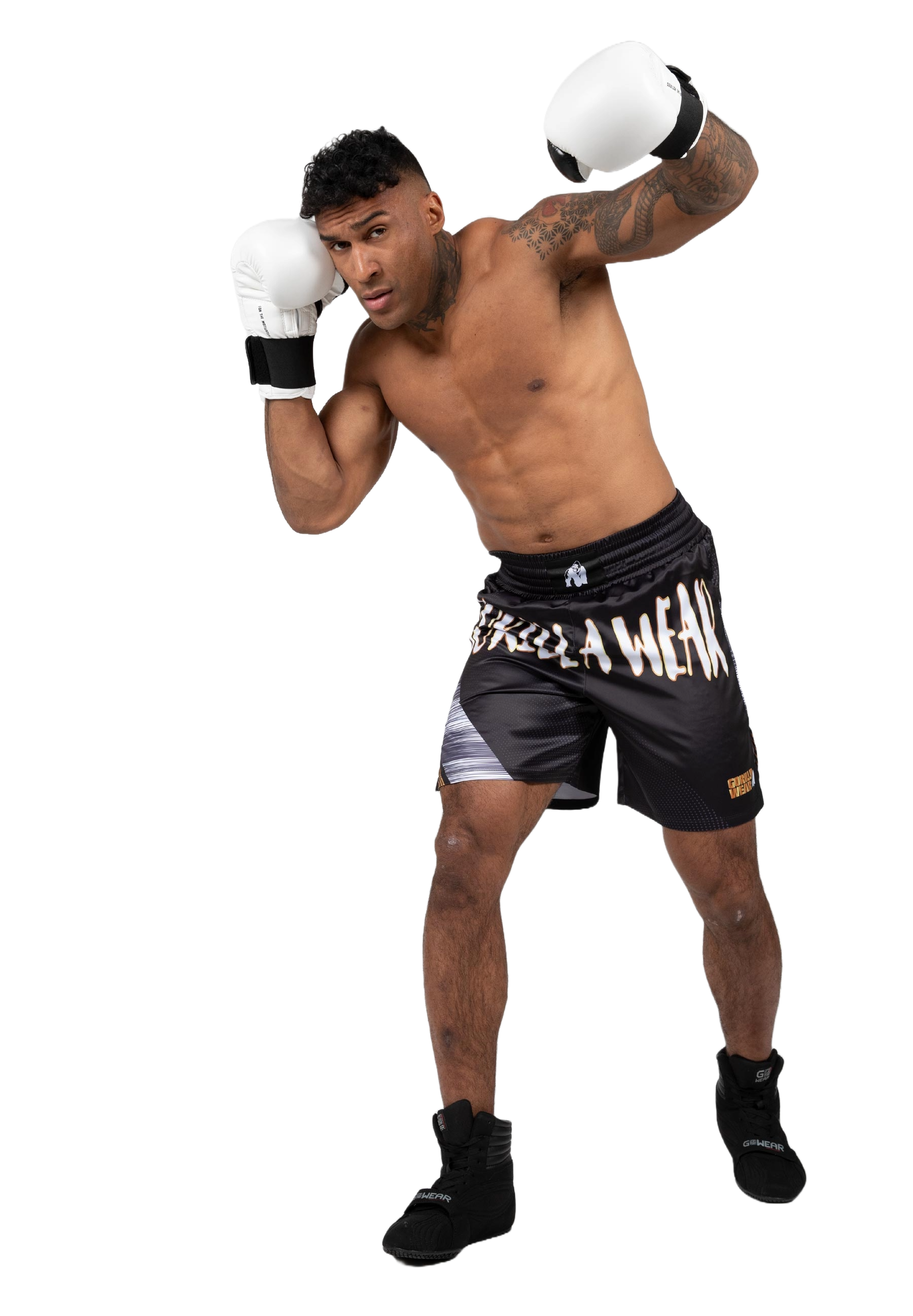 Clayton Boxing Shorts, black/gold - 4
