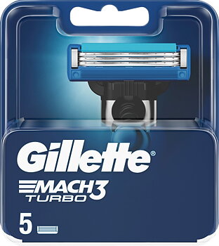 Gillette Blades Male Mach3 Turbo 5-p