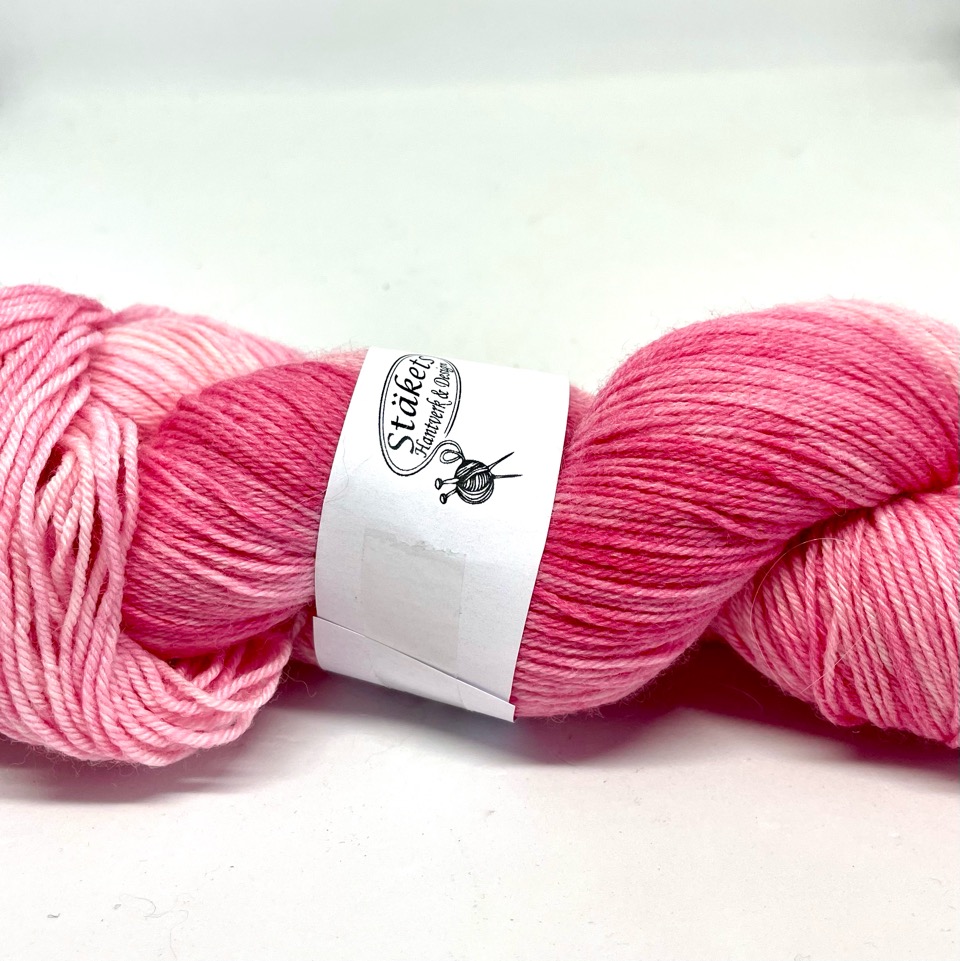 Handfärgad Stäket Sock Rosa med variationer - 2