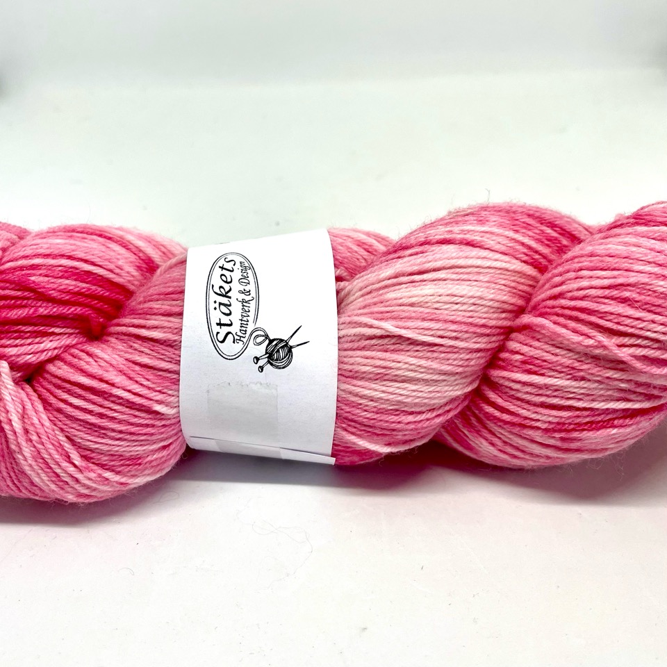 Handfärgad Stäket Sock Rosa med variationer