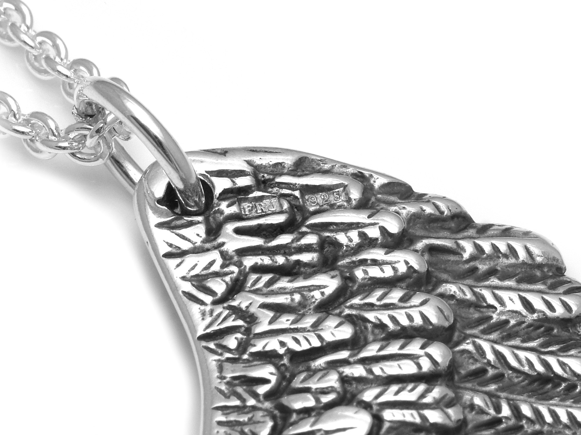 Fågelvinge Halsband,  Fågel Smycke i Silver - 4