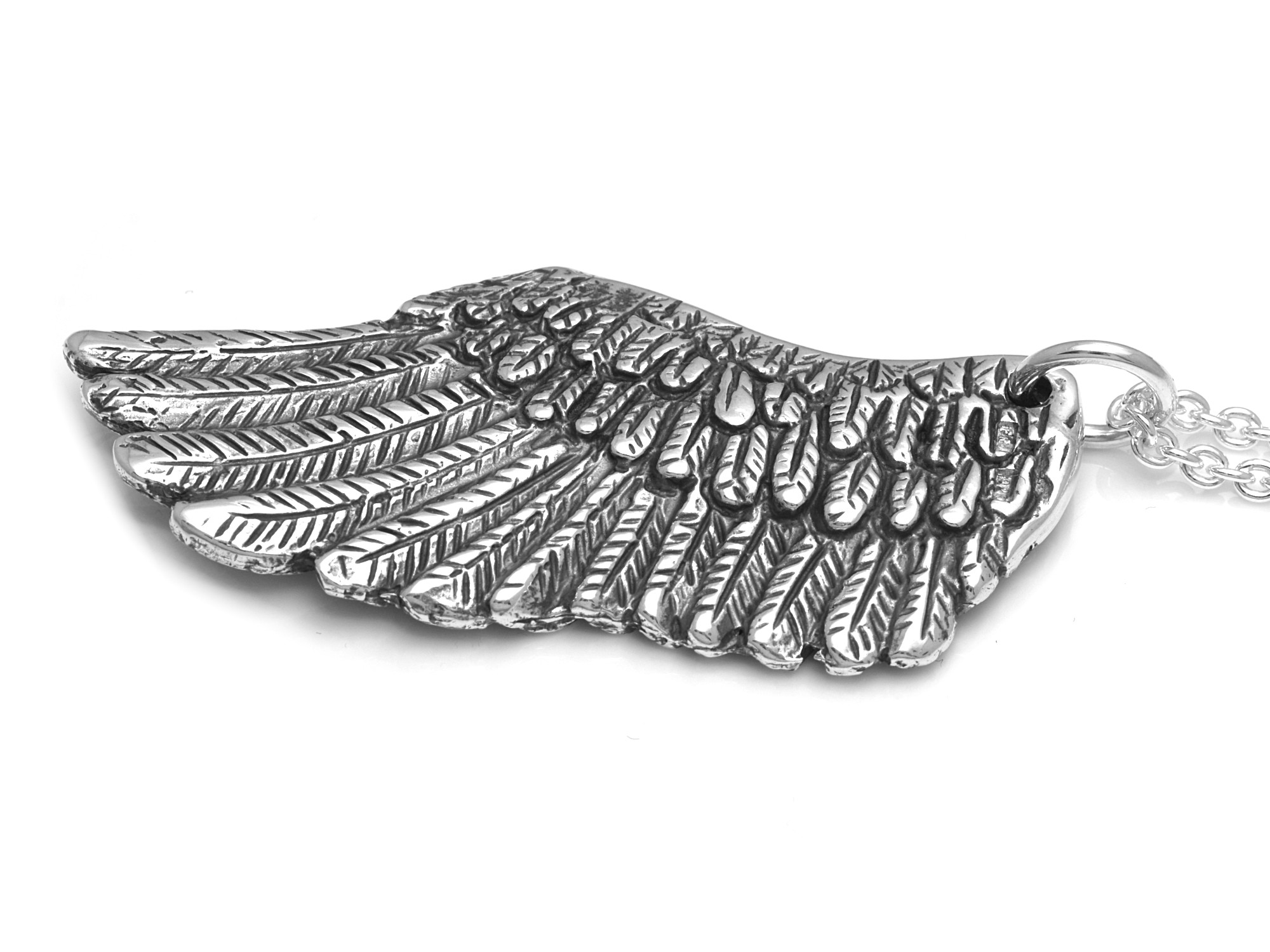 Fågelvinge Halsband,  Fågel Smycke i Silver - 3