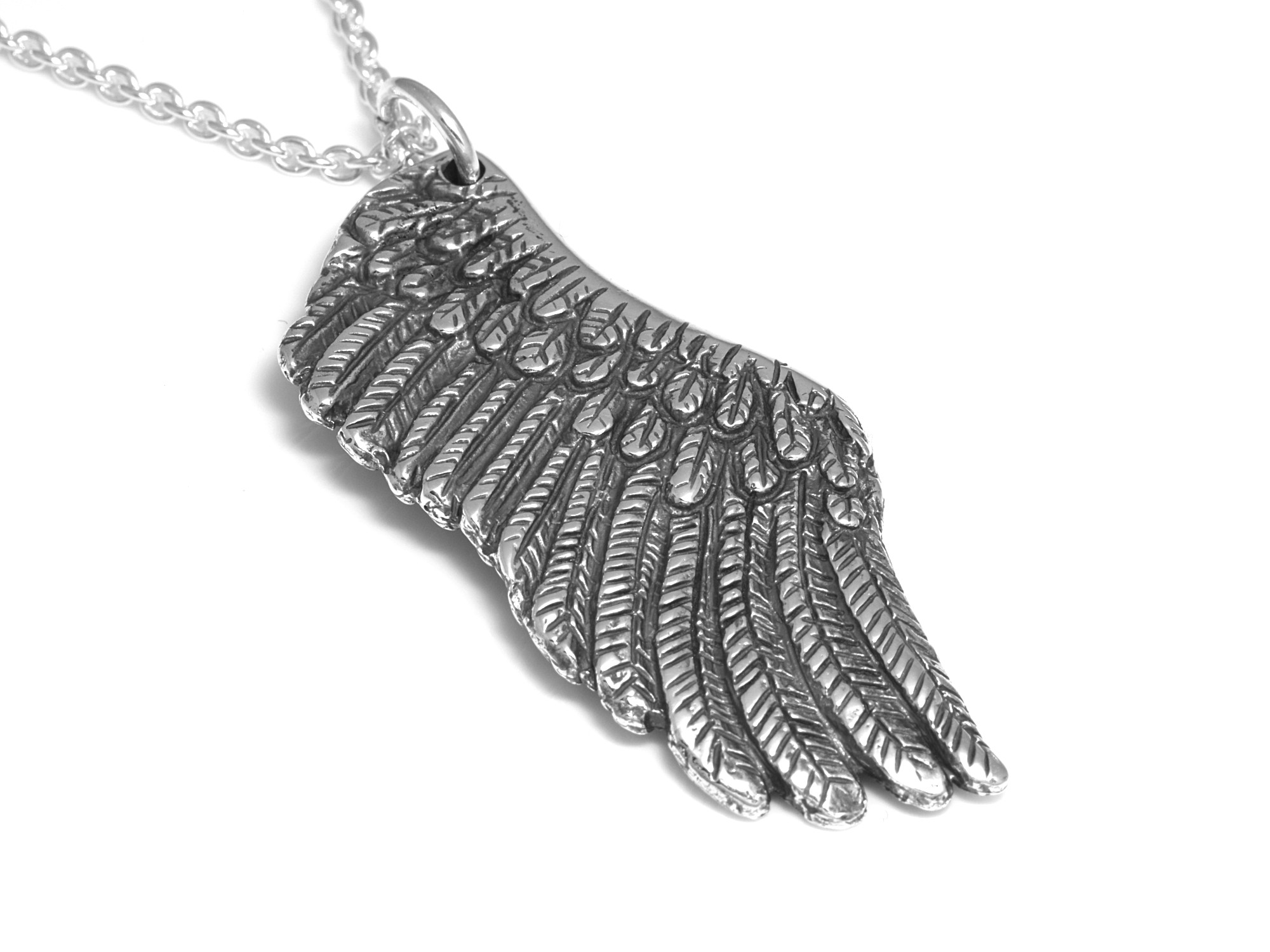 Fågelvinge Halsband,  Fågel Smycke i Silver