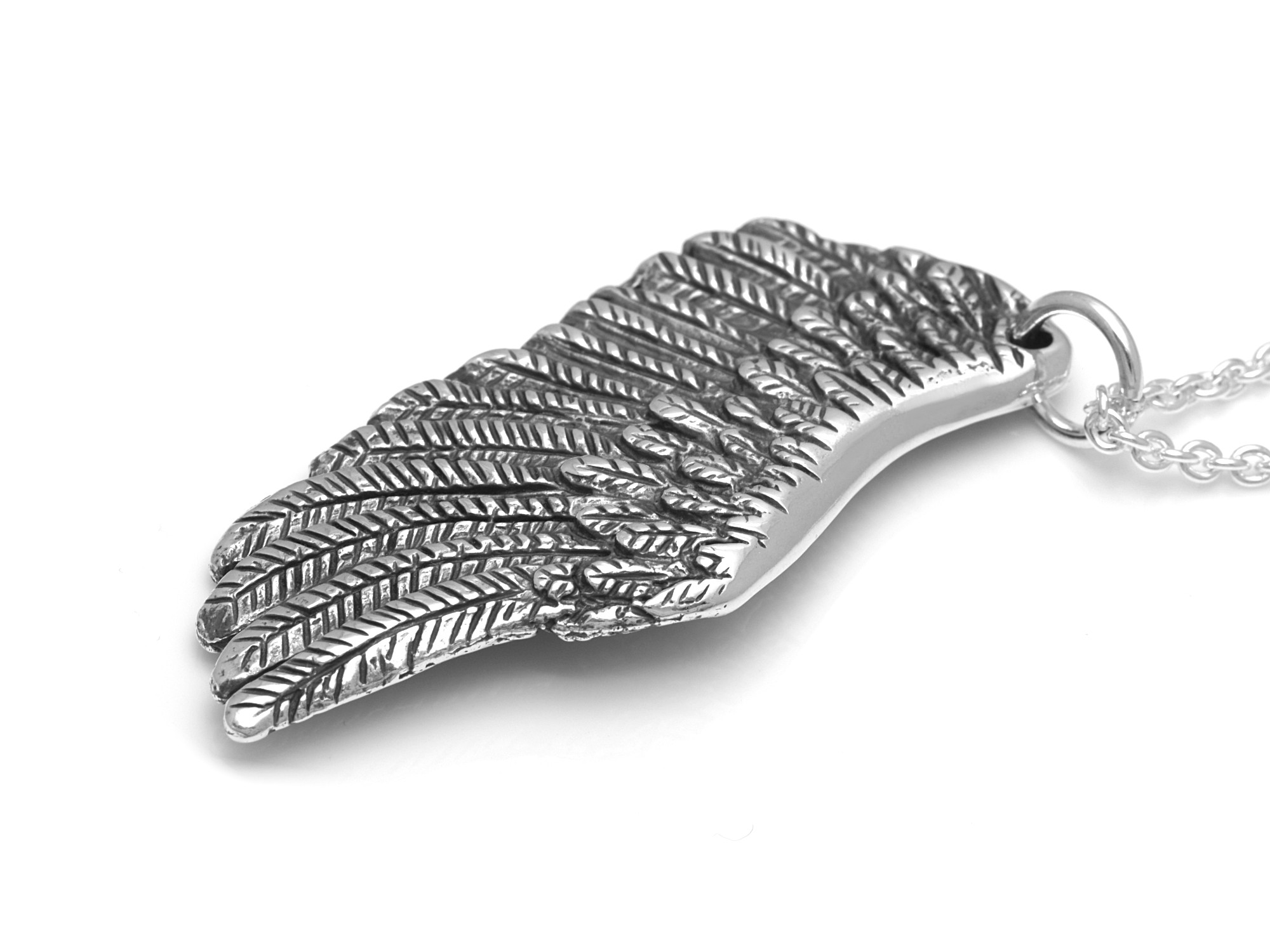 Fågelvinge Halsband,  Fågel Smycke i Silver - 2