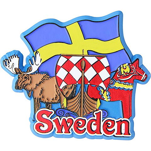 Magnet Sverige Kollage gummi