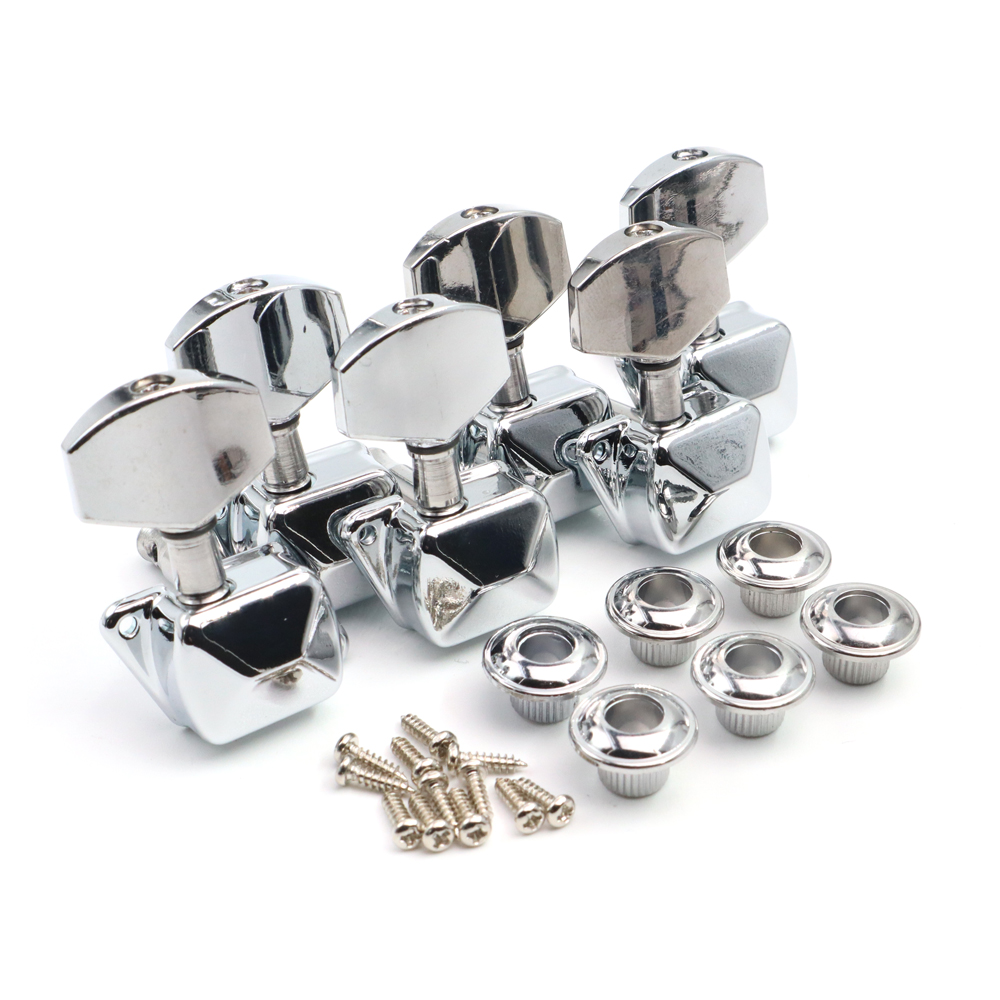Acoustic Guitar Machine Heads Chrome (6+0)