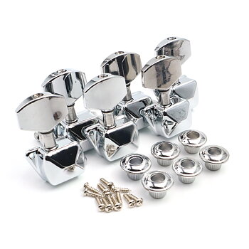 Acoustic Guitar Machine Heads Chrome (6+0)