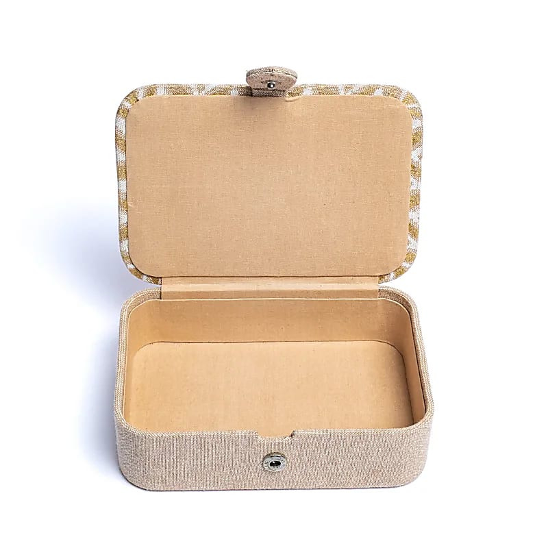 Smycken / tarotask sammet beige/guld med livets blomst - 2