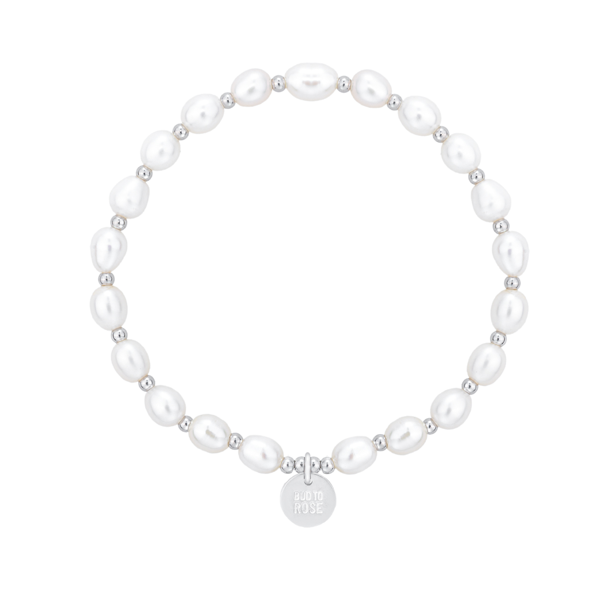Bud to Rose Armband Pearl Silver