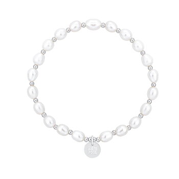 Bud to Rose Armband Pearl Silver