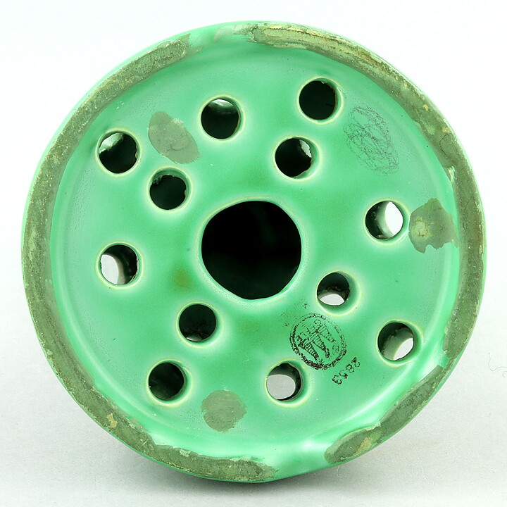 Arthur Percy (1930s) Green Flower Arrangement Bowl with Woman Motif 25 cm