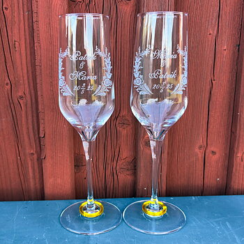 Champagneglas Bröllop Kurbits