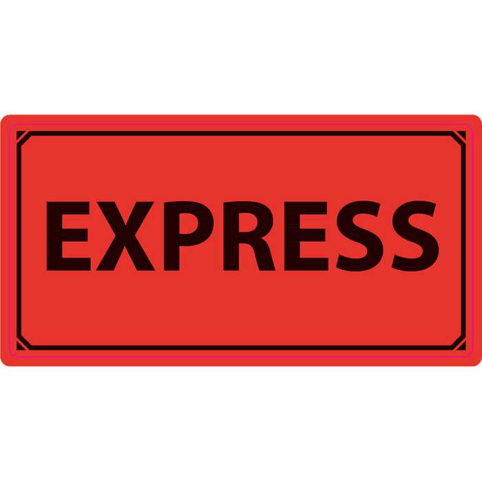 Varningsetikett Express 1000rl