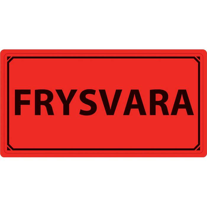 Varningsetikett Frysvara