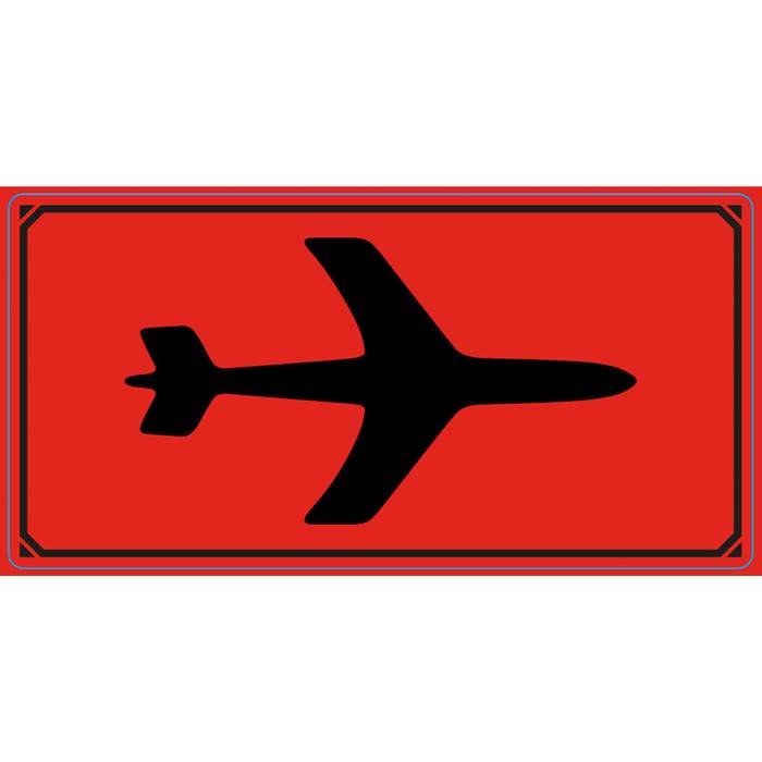 Varningsetikett Symbol Flyg