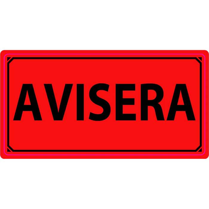 Varningsetikett Avisera 1000rl