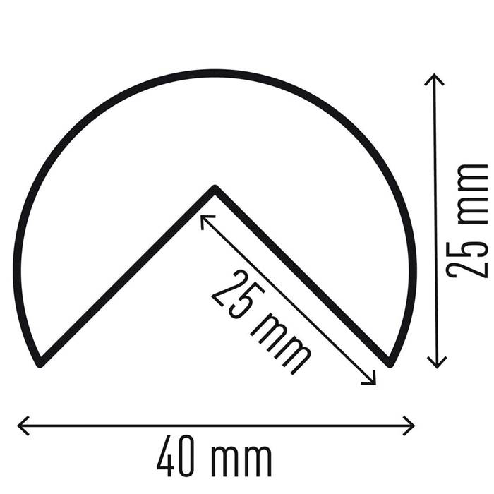 Hörnskydd C25R 1m gul/svart - 5