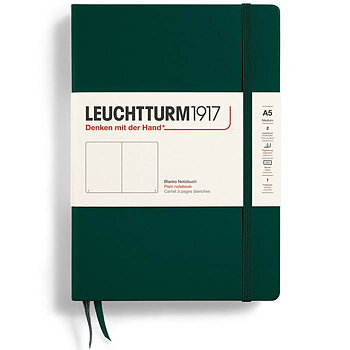 Ant.bok A5 h blank forestgreen