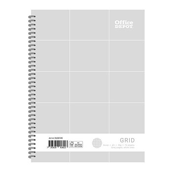 Kollegieblock Grey A5 rutat