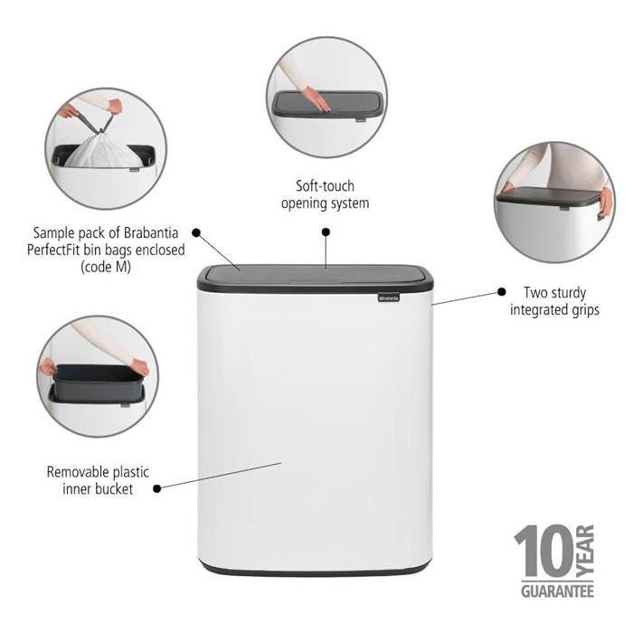 Touch Bin Bo 60L vit - 4